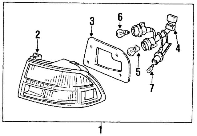 33550SR4A01 - : Tail Light Assembly for Honda Image