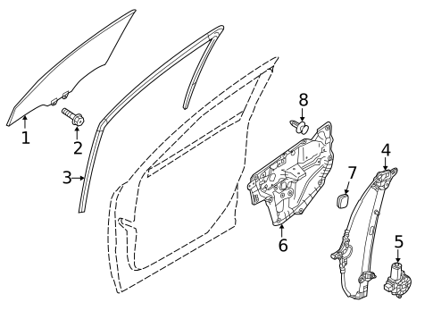 Glass - Front Door for 2018 Mazda 3 #0
