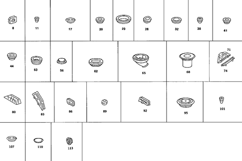 Expansion Plugs, Grommets for 1987 Mercedes-Benz 560SEC #1