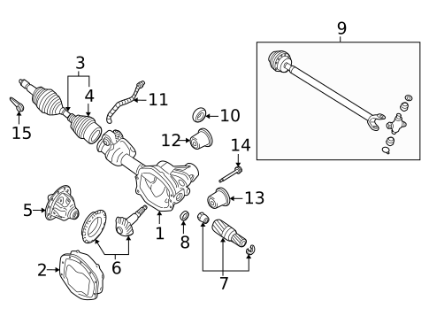 Carrier & Front Axles for 2005 Mercury Mountaineer #0