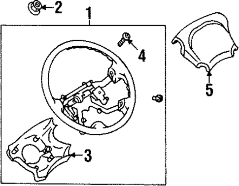 Steering Wheel & Trim for 2001 Isuzu VehiCROSS #0