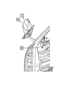 1JH80TZZAB - : Outside Rear-View Mirror, Right for Jeep: Grand Cherokee Image