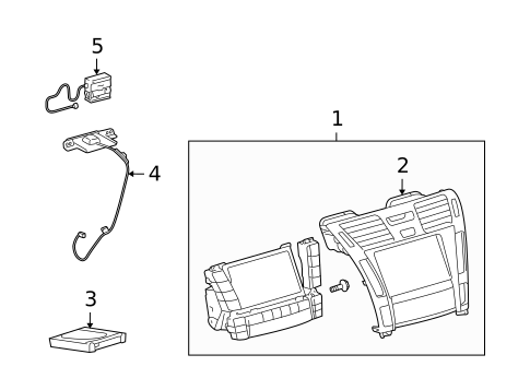 Navigation System Components for 2008 Lexus LS600h #1