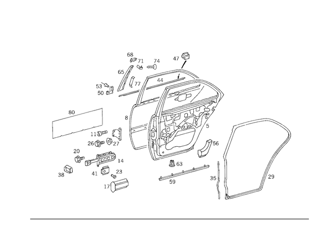 2027320209 - Rear Doors: Paneling for Mercedes-Benz: C220, C230, C280, C43 AMG Image image