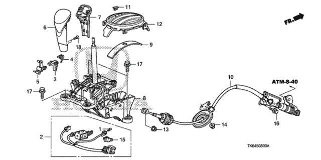 Select Lever for 2012 Honda Fit #0
