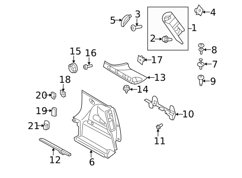 Interior Trim - Rear Body for 2013 Mini Cooper #1