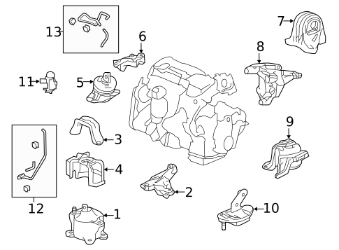 Engine & Trans Mounting for 2018 Acura TLX #0