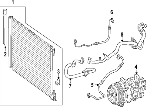 Condenser, Compressor & Lines for 2024 Mercedes-Benz C43 AMG #0