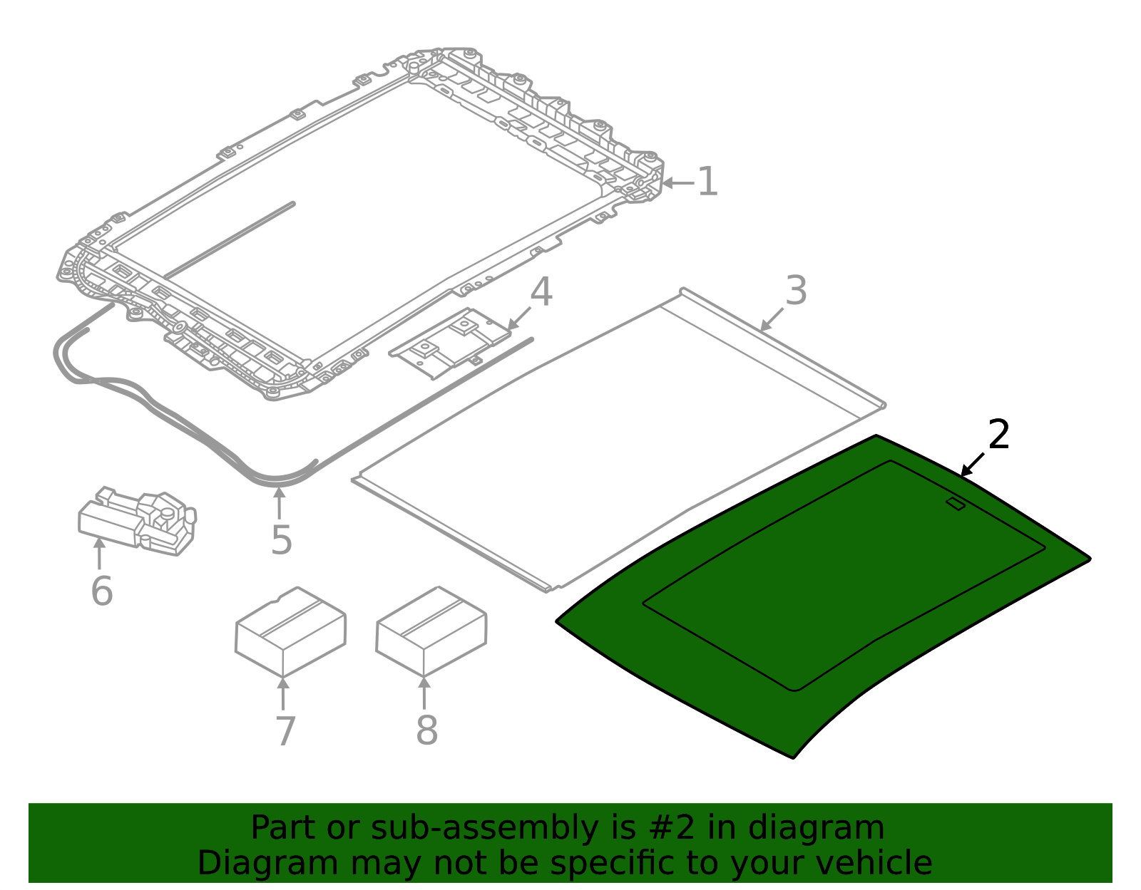54105a33817 - 2024-2026 BMW X2 Fixed Glass (54-10-5-A33-817) | BMW