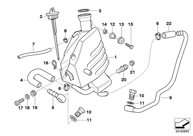 11437696724 - : Oil Return Hose for BMW-Motorrad Image