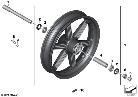 Wheels with Bearings for 2022 BMW-Motorrad R 18 B #3