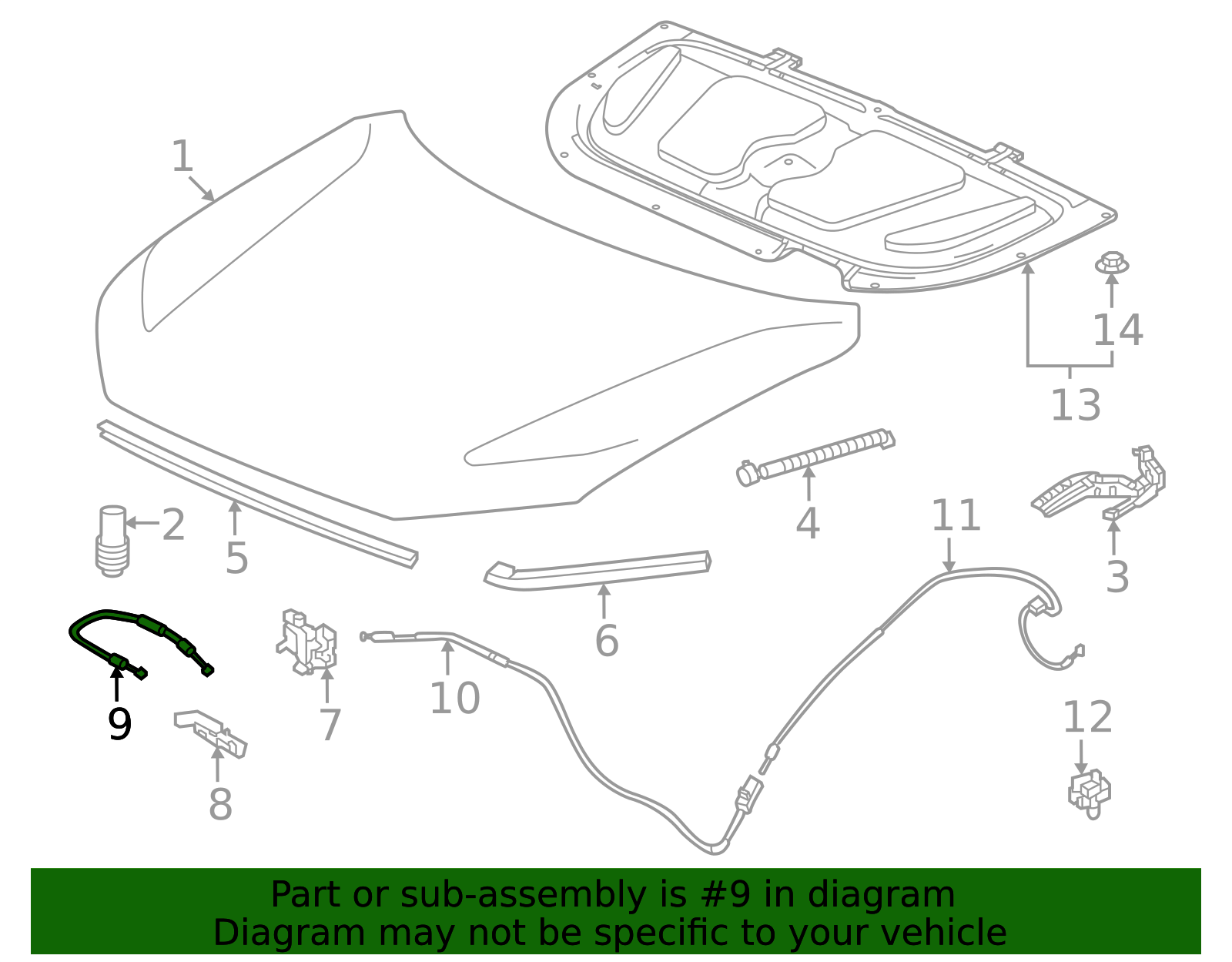2023-2026 Honda CR-V Hood Release Cable 74140-3A0-A01 | OEM Parts Online
