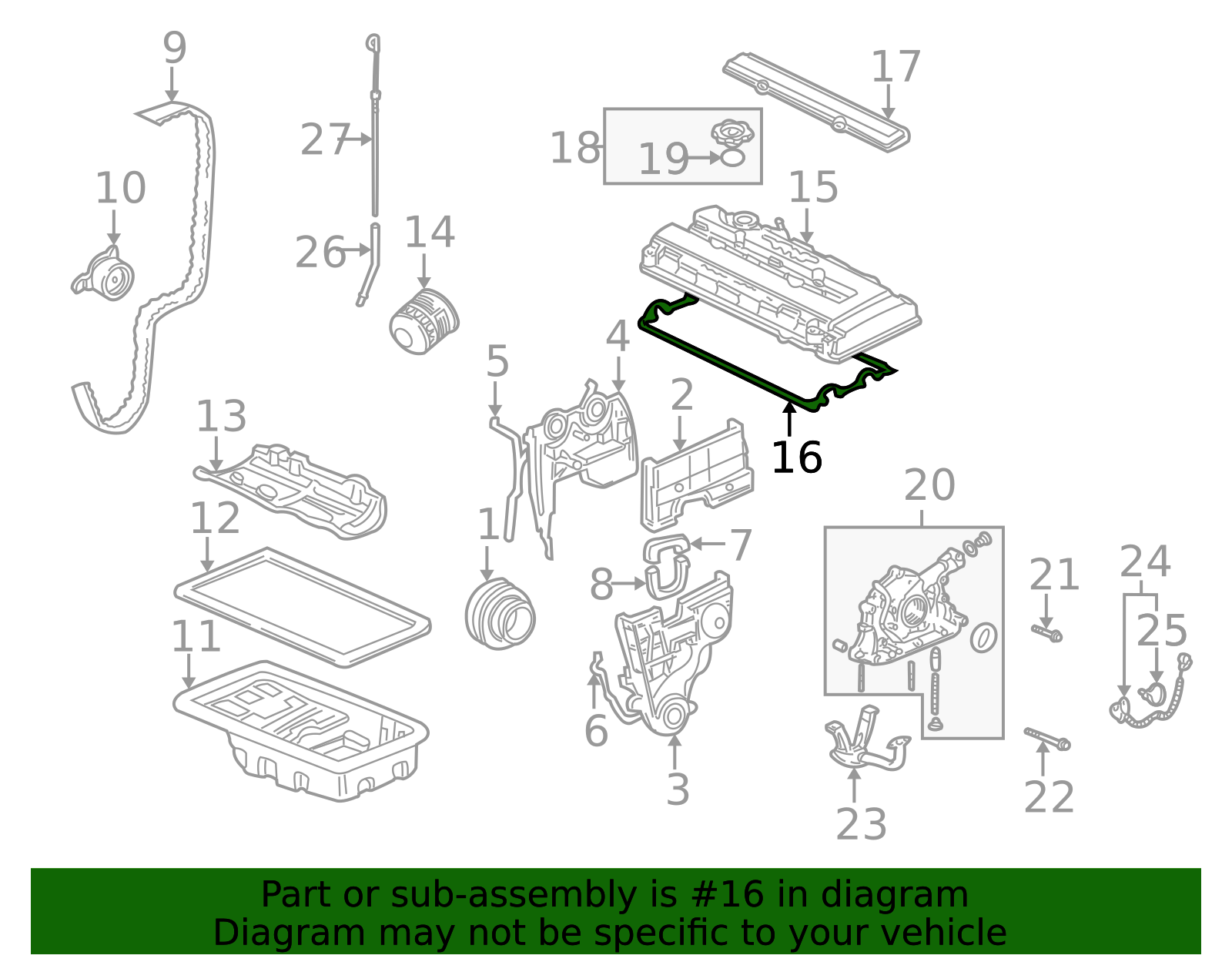 Valve Cover Gasket Set + Grommets For 90-01 Acura Integra & Honda CR-V – Made In Japan