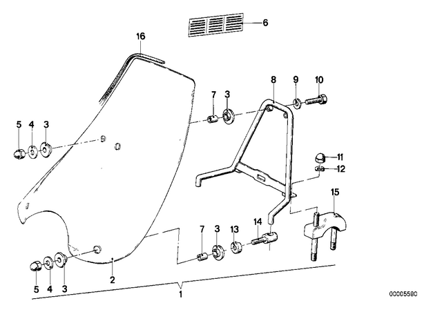 46632307331 - : Windshield                for BMW-Motorrad Image