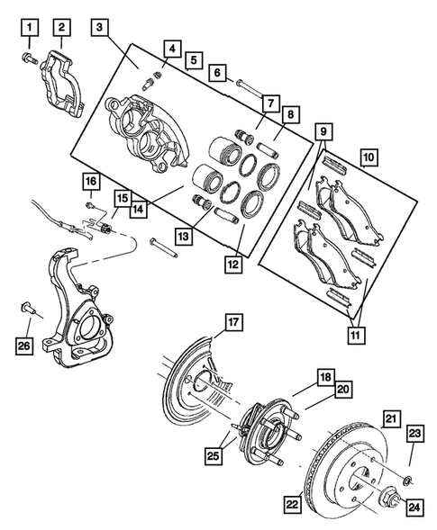 Front Brakes for 2002 Dodge Ram 1500 #0
