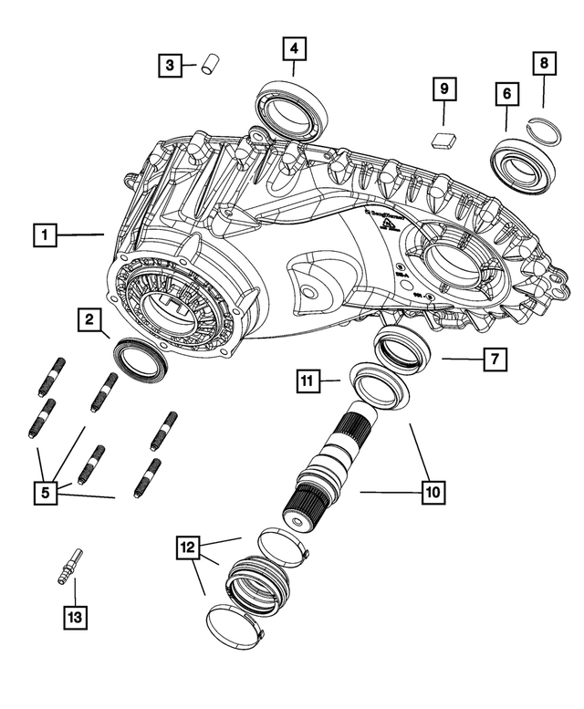 68206410AC - Transfer Case and Power Transfer Unit: Front Case Half for Mopar Image