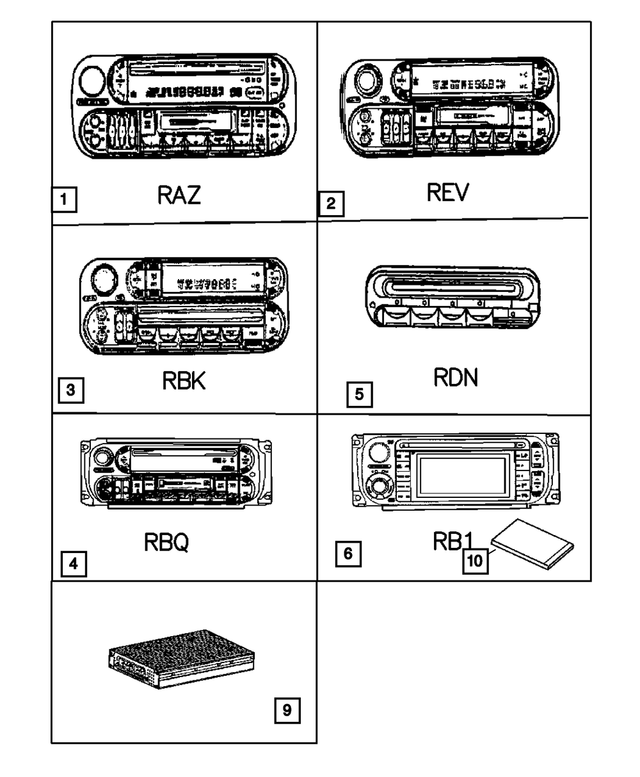 5064085AD - Instrument Panel and Radios and Consoles: Am/fm Cd/dvd Radio for Mopar Image