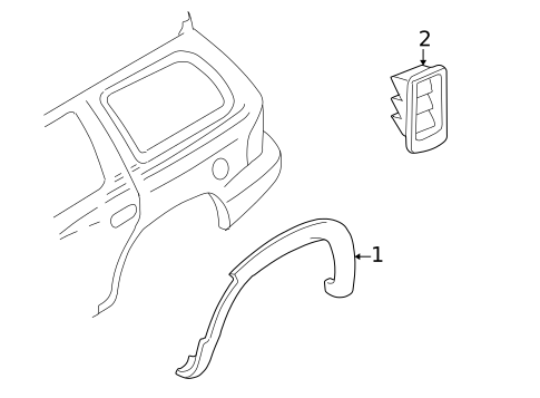 Exterior Trim - Quarter Panel for 1999 Dodge Durango #0