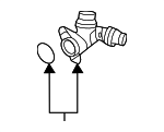 11515A74EC5 - Cooling System: Connector for BMW Image