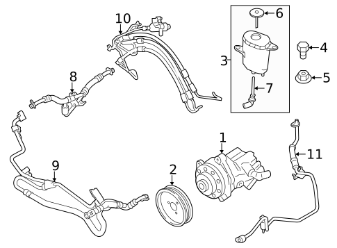 Pump & Hoses for 2015 BMW 550i GT xDrive #1