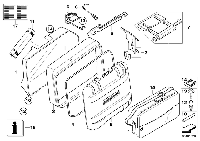 71607704371 - : Case Bottom, Left for BMW-Motorrad Image