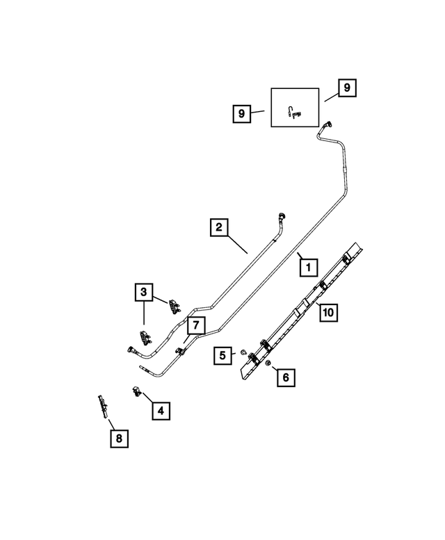 68610965AA - Fuel and Accelerator Pedal: Fuel Supply Tube for Mopar Image