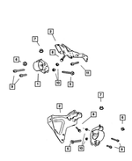 52022032AB - Engine Mounting: Engine Mount Insulator, Right for Dodge: Dakota Image