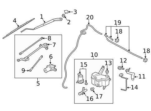 Wiper & Washer Components for 2018 Chevrolet City Express #0