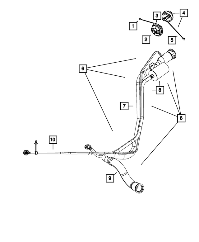 68039536AA - : Fuel Filler Tube for Mopar Image