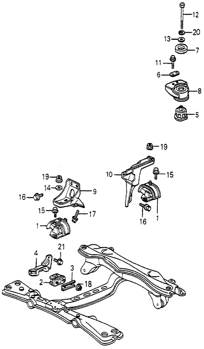 Engine Mount for 1984 Honda Accord #0