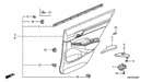 91560SLA003 - Interior/Bumper: CLIP, GARNISH (SEAL) for Honda Image