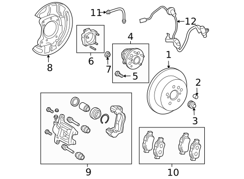 Rear Brakes for 2005 Toyota Sienna #1