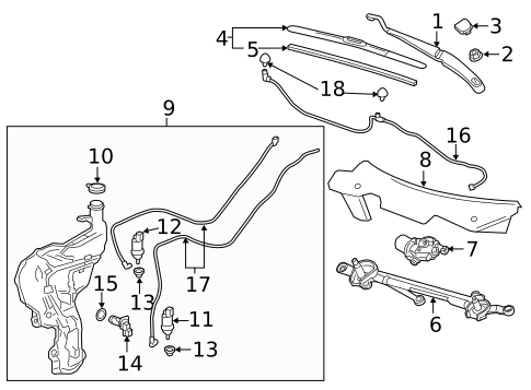 Wiper & Washer Components for 2024 Chevrolet Blazer #0