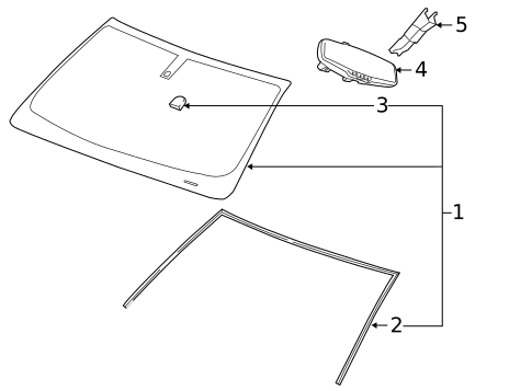 Glass - Windshield for 2021 Chevrolet Silverado 1500 #14