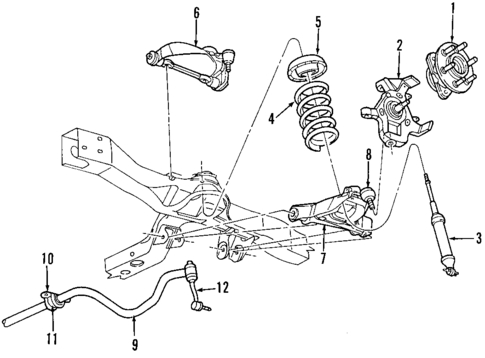 Front Suspension for 1999 Dodge Durango #1