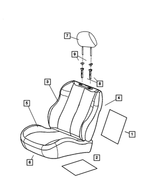 WK461T5AB - : Cushion Cover And Pad, Right for Mopar Image