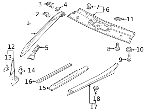 Interior Trim - Pillars for 2014 Audi R8 #0