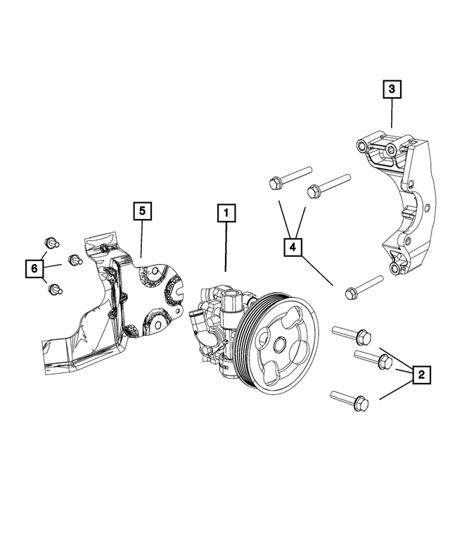 5184594AF - Steering: Power Steering Pump Bracket for Mopar Image