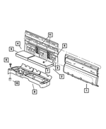 5GP18WL5AF - Interior Trim: Cab Back Panel Bolster for Dodge: Dakota Image