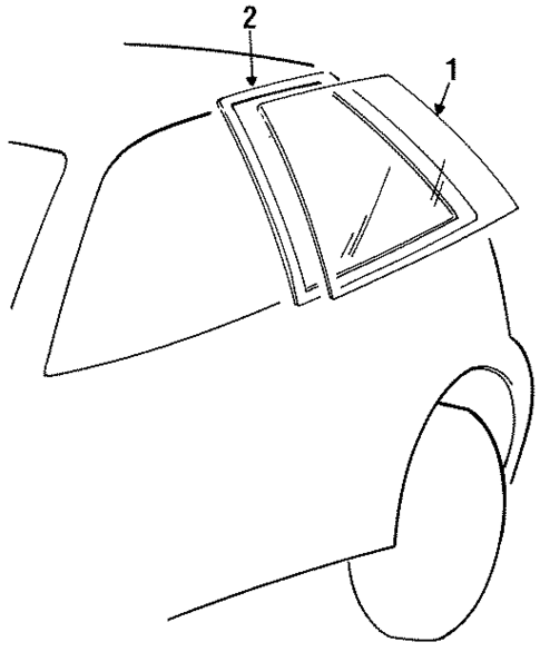 Glass & Hardware for 2000 Chevrolet Metro #0