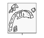 22807104 - Body: Inner Wheelhouse for Cadillac: SRX Image