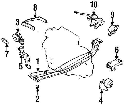 Engine & Trans Mounting for 1995 Nissan Sentra #0
