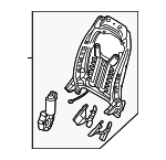 88310L1320 - Body: Seat Back Frame for Hyundai Image