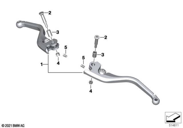 77228391971 - Ergonomics &amp; Comfort: Set Of Handlebar Levers, Adjustable - Contrast for BMW-Motorrad Image