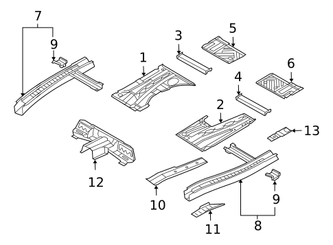 Floor & Rails for 2006 Porsche Cayenne #0
