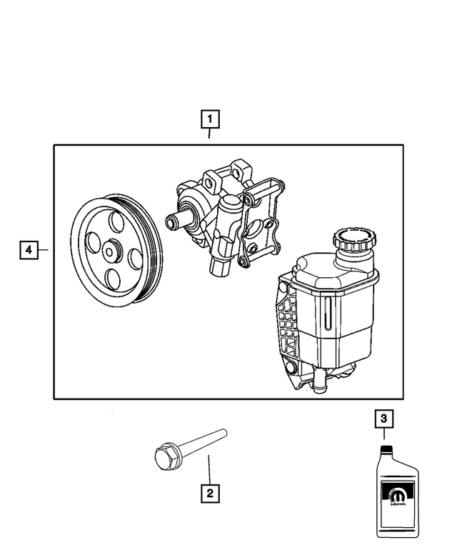 5186004AA - : Power Steering Pump for Mopar Image