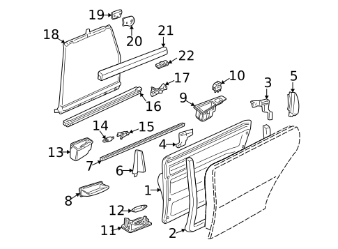 Interior Trim - Rear Door for 2002 Audi A8 Quattro #0