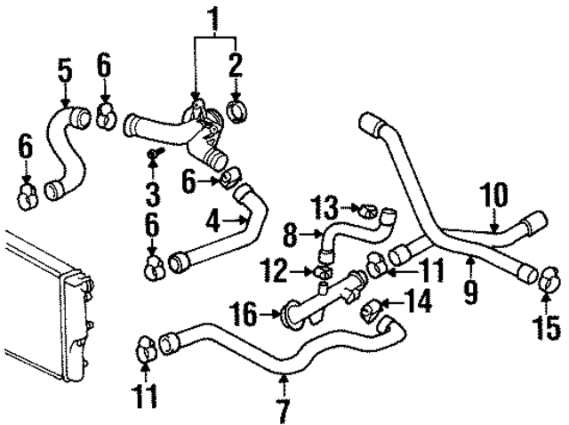 64211394295 - Cooling System: Hose for BMW Image