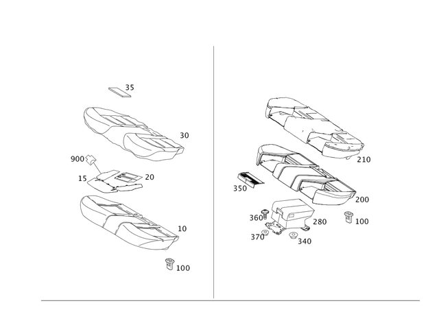 2128201198 - Rear Seat: Seat Heating for Mercedes-Benz Image image
