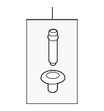 861552H100 - Engine: Intake Duct Retainer for Hyundai Image